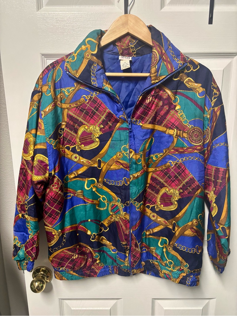 Vintage | Rare | Avon Style 100% silk bomber jacket